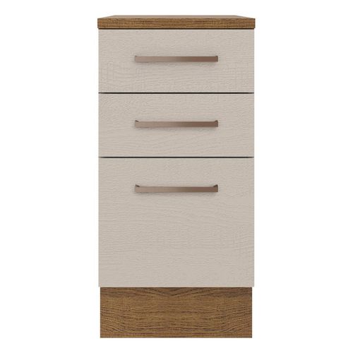 Mueble de Cocina 40 cm 3 Cajones Madesa Agata Marrón