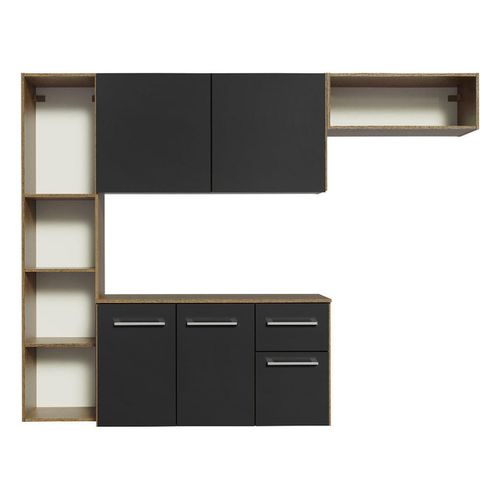 Mueble Cocina Compacto 180cm Easy Madesa Marron/Negro