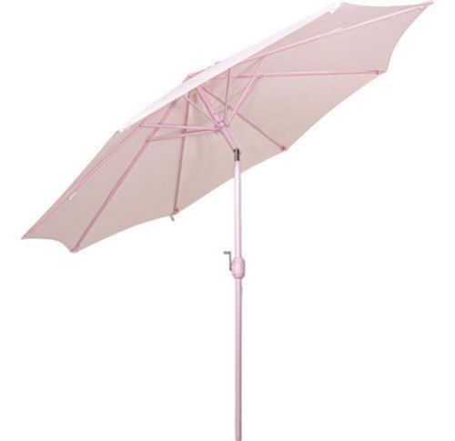 Sombrilla Jardin Exterior 2.63m Inclinacion Playa Terraza Color Rosa Lisa Jardimex