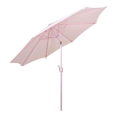 Sombrilla Jardin Exterior 2.63m Inclinacion Playa Terraza Color Rosa Lisa Jardimex
