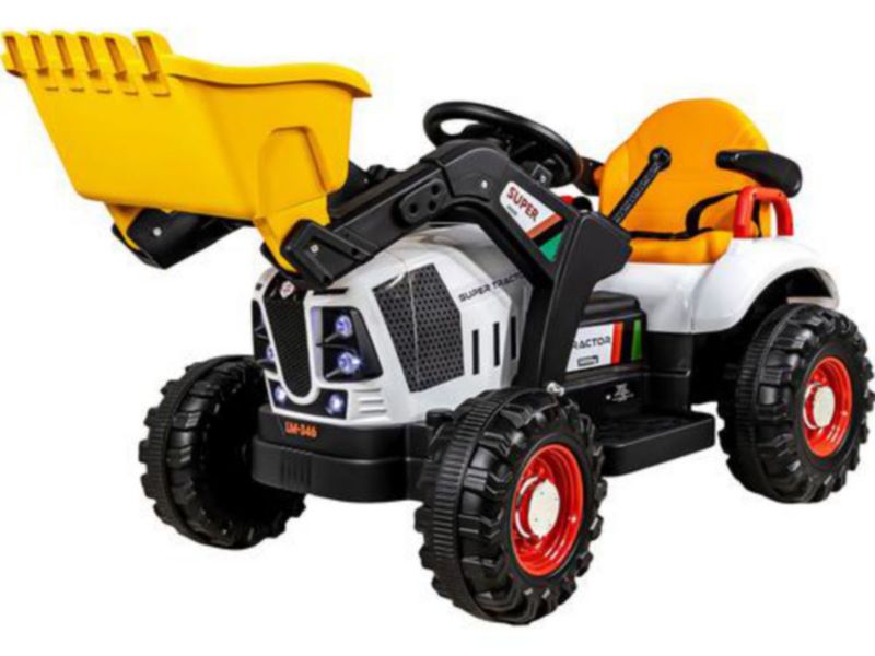 Tractor Montable Eléctrico 12v Luces Música Usb Little Monkey