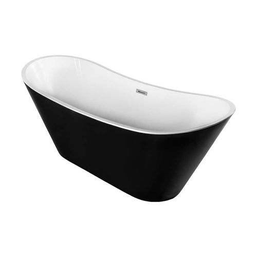 Tina de Baño Houzer de Fibra de Vidrio Lujo Teseo 170 X 72 X 70 cm Negro