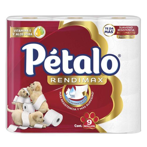 Papel Higiénico Pétalo Rendimax 9 Rollos