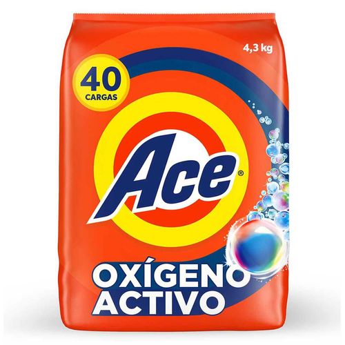 Detergente en Polvo Ace 40 Cargas 4.3kg