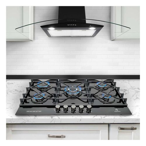 Combo Supra Arezzo Campana de Pared CC-90-BLACK y Parrilla Empotrable 5Q-TG-87