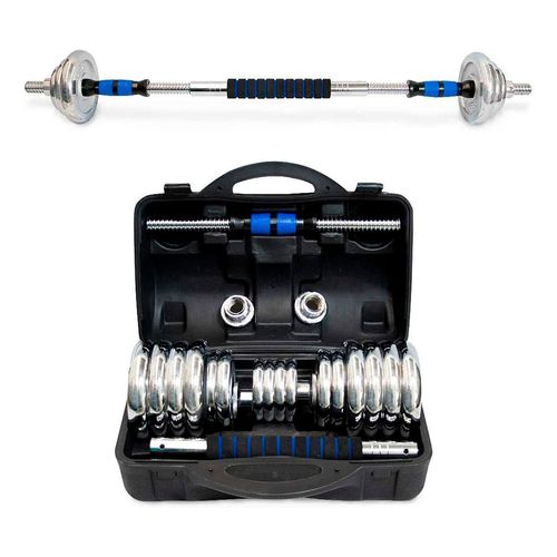 Kit Brandtrendy 3 en 1 de Pesas y Barras para Mancuernas Multi-Uso de 30 kg