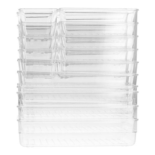 Organizadores de Cajón Brandtrendy Transparentes de Plástico 25 piezas