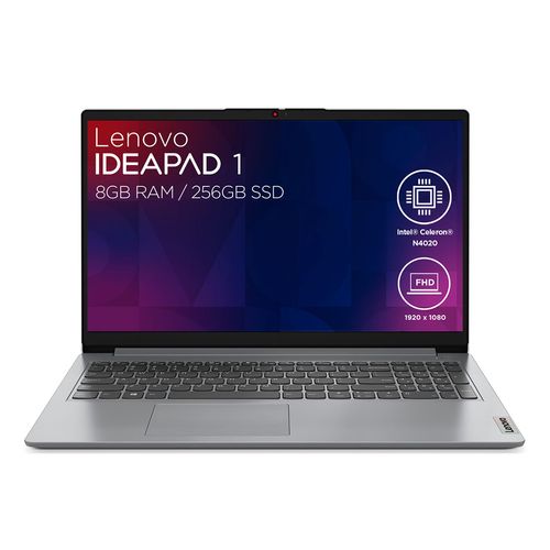 Laptop Lenovo IP1 Intel Cel N4020 8GB 256 SSD 15.6 Pulgadas  82V700DNLM Gris