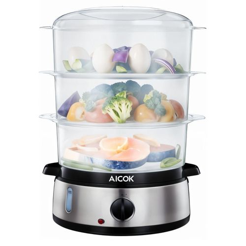 Vaporera Eléctrica Aicok 3 Niveles Apilables Multicolor VE4401