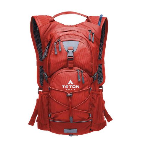 Mochila Teton de Hidratación Roja Oasis 18L con Bolsa de Agua de 2L