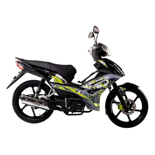 Motocicleta Semiautomática Treck Motors Mt 125CC Negra/verde