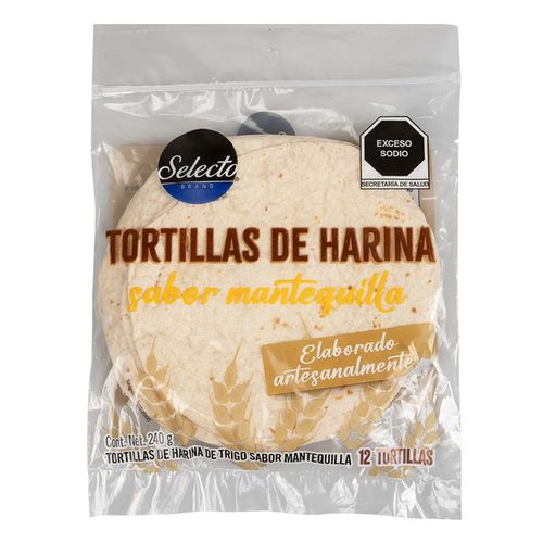 Tortillas de Harina Selecto Brand Mantequilla 240g