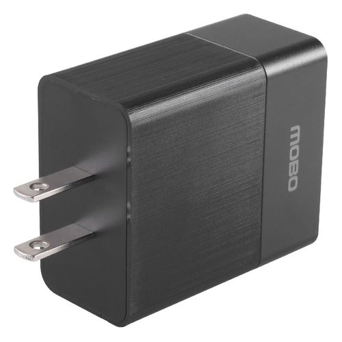 Cargador de Pared Mobo Ultra 2 Puertos USB-A Tipo C Negro