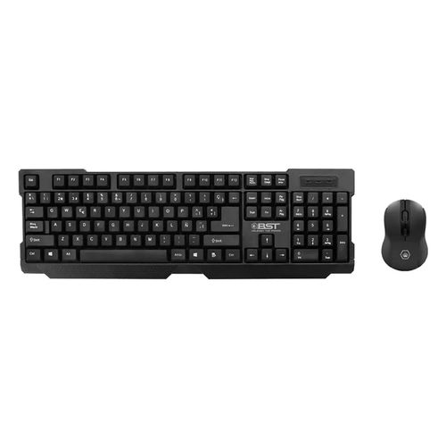 Teclado y Mouse Óptico Inalámbricos BST PC Combo
