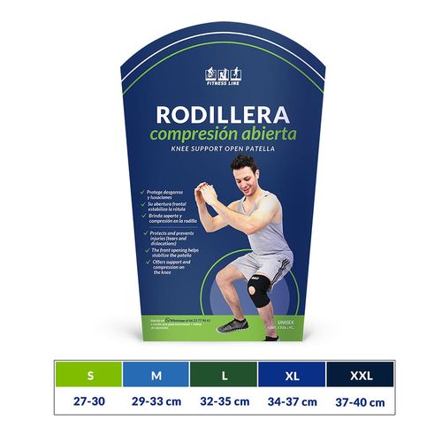 Rodillera Compresión Abierta Extra Grande