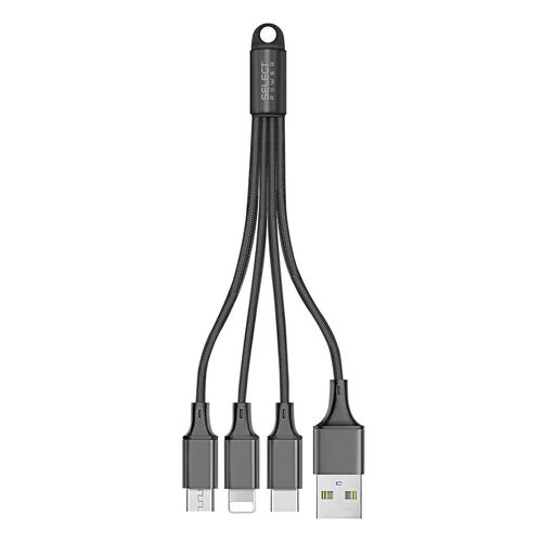 Cable Select Sound Cargador USB a Micro USB Tipo C y  Lighting PULPO-SP
