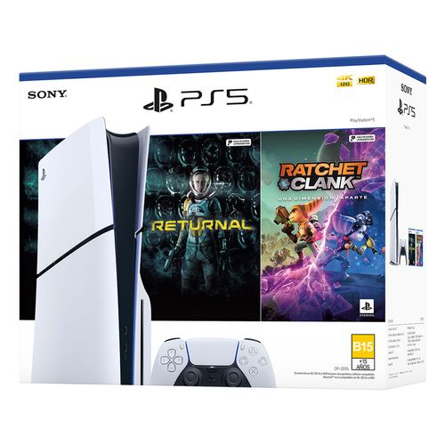 Pack Consola PlayStation 5 Modelo Slim 1TB Standard  con 2 Juegos