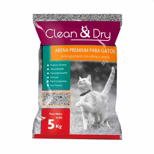 Arena para Gato Clean&Dry con aroma