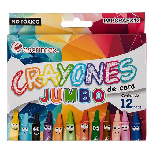 Crayones Escrimex Jumbo 12 Piezas