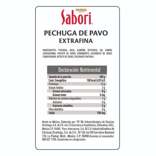 Pechuga de Pavo Extrafina Sabori por kg
