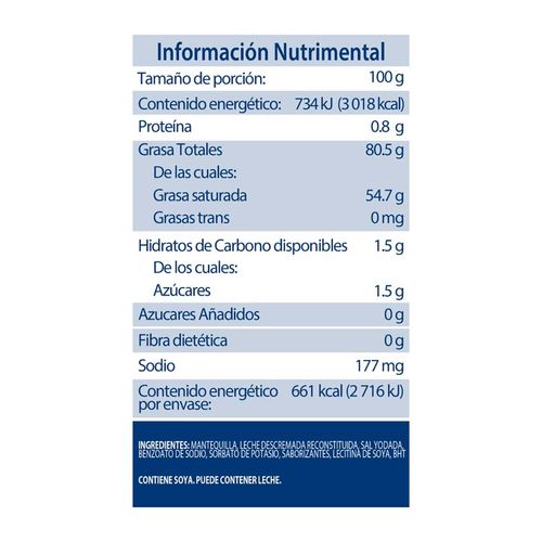 Mantequilla Nochebuena sin Sal 90g