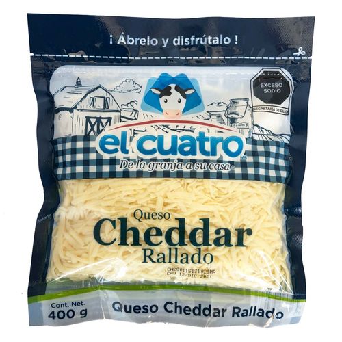 Queso el Cuatro Cheddar Rallado 400g
