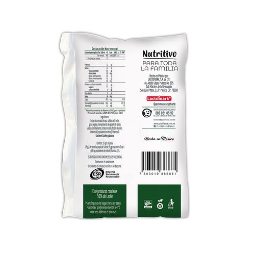 Producto Lácteo Combinado Gota Blanca UHT Bolsa 900ml
