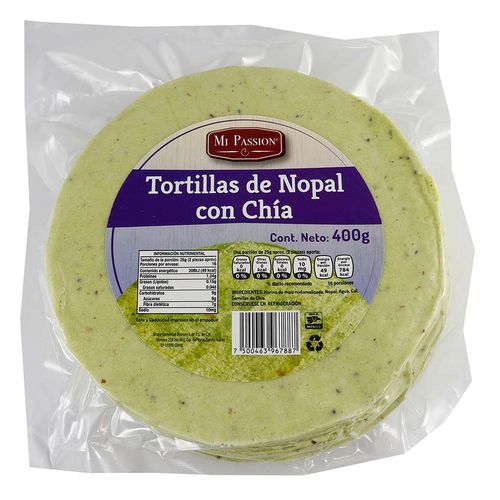 Tortilla Mi Passion Nopal con Chía 400g