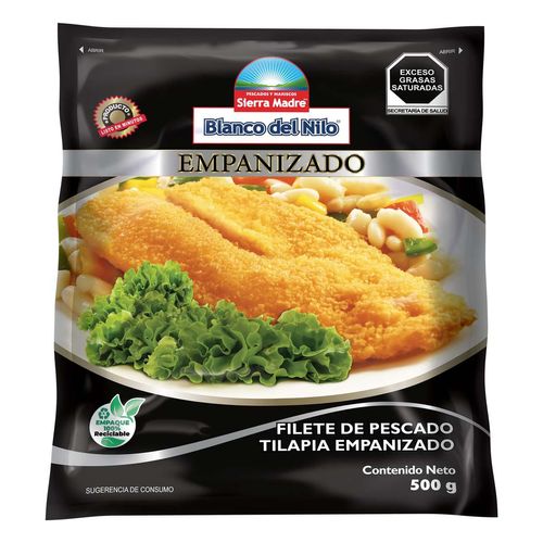 Filete de Pescado Blanco Empanizado Sierra Madre 500g