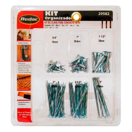 Kit Clavo de Concreto Redac 8 Piezas.