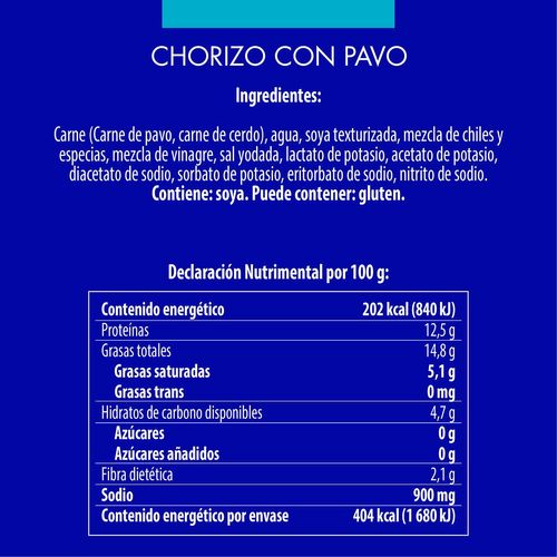 Chorizo Fud con Pavo y Cerdo 200g