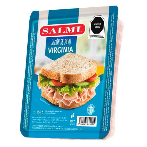 Jamón Virginia de Pavo Salmi 250 g
