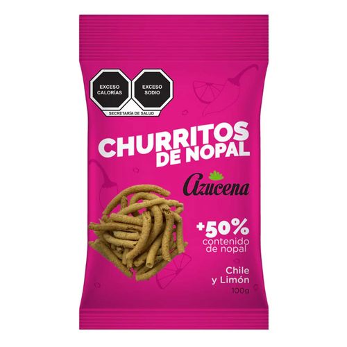 Churritos Azucena Nopal Chile Limón 100g