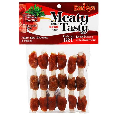 Brocheta de pollo y res Barkys 6 Piezas