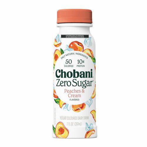 Yogurt Griego Bebible Chobani Zero Sugar Peaches and Cream 207ml