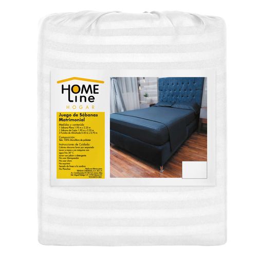 Sábana Home Line Matrimonial Blanco