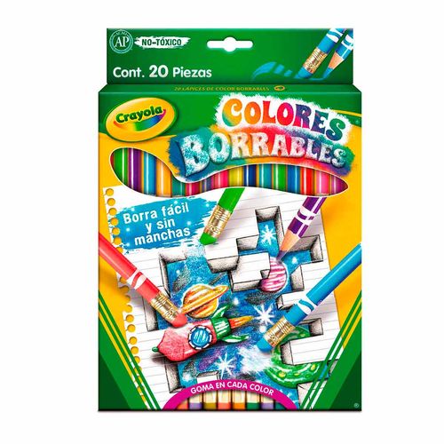 Colores Borrables Crayola Varios 20 Piezas