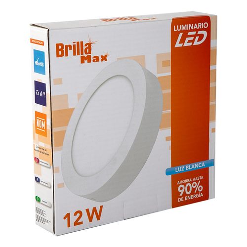 Lampara Sobreponer Led 12W Circular luz