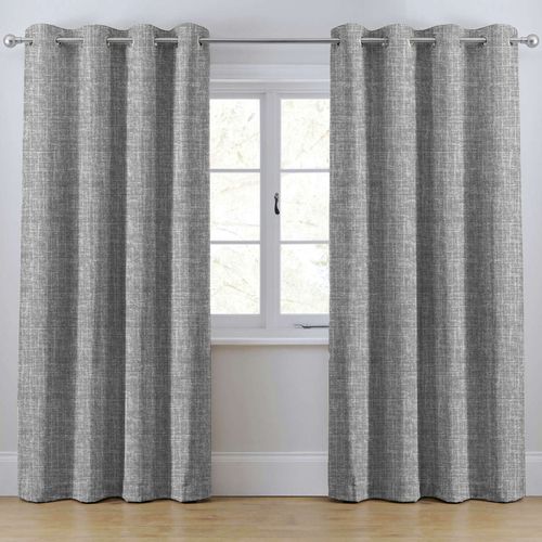 Cortina Casa Canela Tergal Stretch Gris
