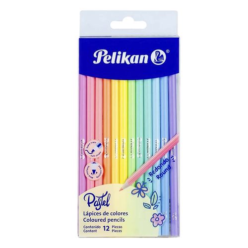 Lapices De Colores Pelikan 12 Pz Pastel