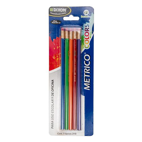 Lapices Dixon Metrico Color C/5 Pzas