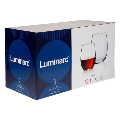 Juego De Vasos 16 Pzs Luminarc Diamante