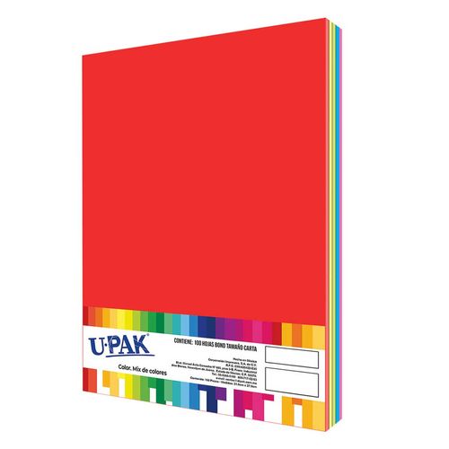 Hojas Bond Dipak Colores Mix 100 Hojas