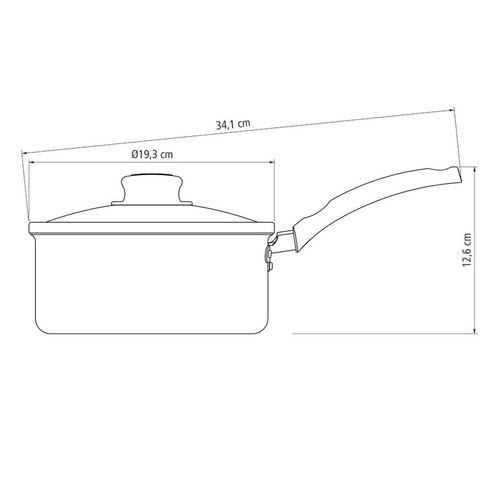 Cazo Tramontina 18cm Turim Negro