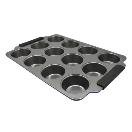 Bandeja para Cupcakes de Acero Al Carbón con Silicón Cocina Mia 1 Pieza
