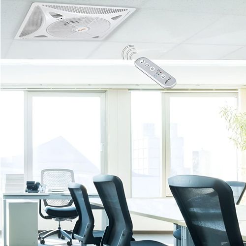 Ventilador para Falso Plafón Mytek 3 Velocidades 14 Pulgadas Control Remoto Blanco 3198