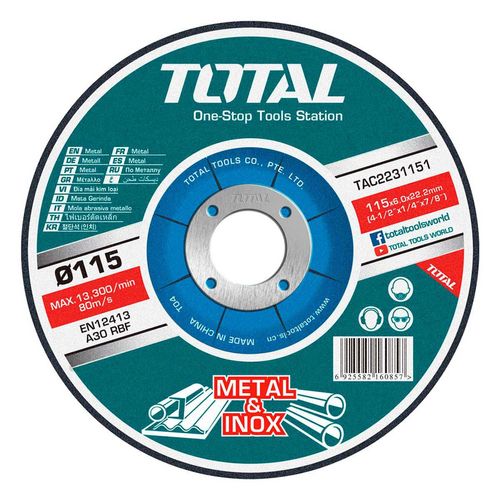 Disco Abrasivo Total Corte Metal 4-1/2" X 3mm