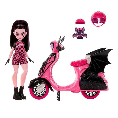 Monster High Muñeca Draculaura con Scooter