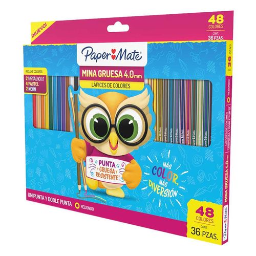 Lápices de Colores Paper Mate 4MM 36 Piezas