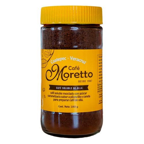 Café Soluble Moretto Sabor Piloncillo y Canela 180g